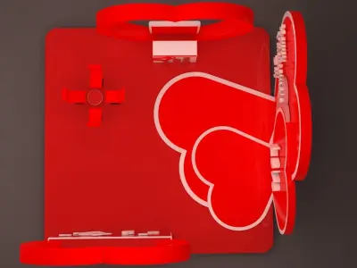 Happy valentine day stall 3D model