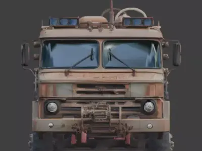 Rusted Apocalypse Pickup Truck 3D Model Low-poly 3D model