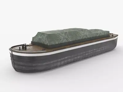 Industrial Barge B 3D model