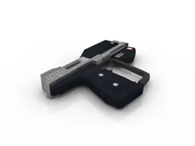 Machine Pistol Low-poly 3D model