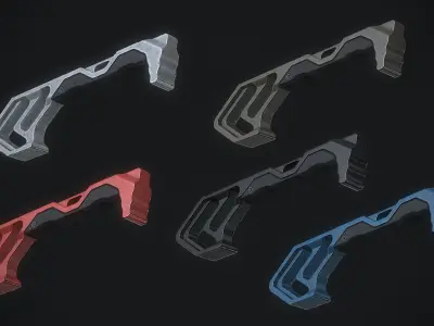 Tyrant Designs MOD Foregrip AR10 AR15 Low-poly 3D model