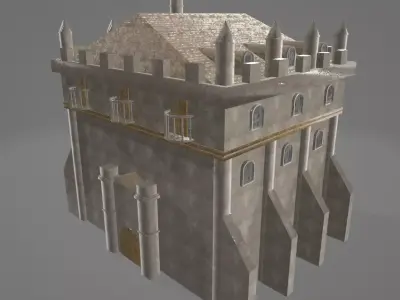 Medieval Castle 3D Model  Low-Poly Palace Design for Games Low-poly 3D model