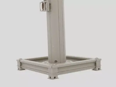 Industrial Factory Pipe Support Stand for 3D print 3D model