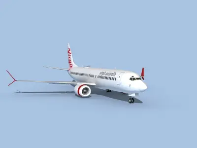 Boeing 737-800 Max Virgin Australia 3D model