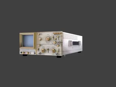 Old osciloscope Low-poly 3D model
