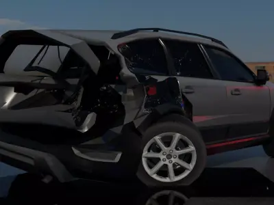  accident volvo car Low-poly 3D model