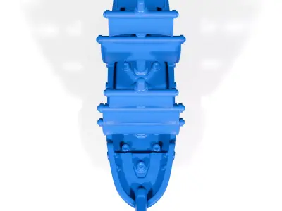 Toy frigate 3D print model