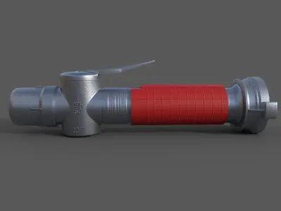 Fire hose nozzle SRK-50 3D model
