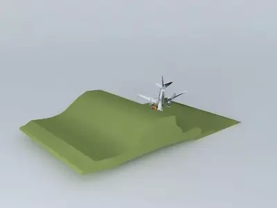 Plane Crash - Delta 666 Free 3D model