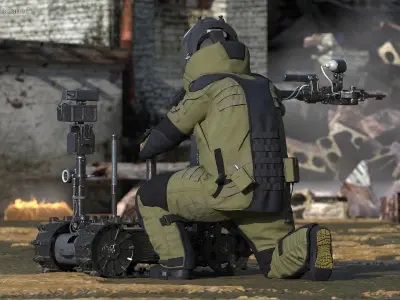  EOD 10 Bomb Suit and Robot 