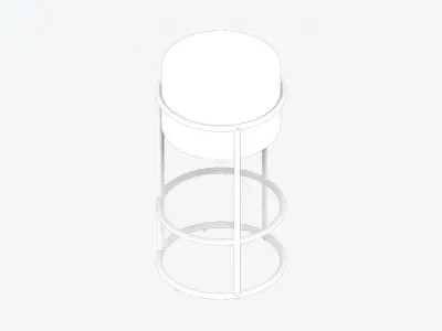 Furniture - Barstool - Contemporary - Stackable - Type 1 Low-poly 3D model