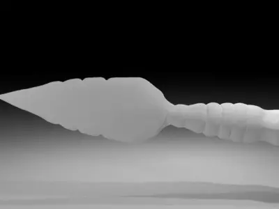 Primitive Stone Knife Free 3D model