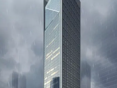 3Dmax fashion city commercial square building 455 3D model