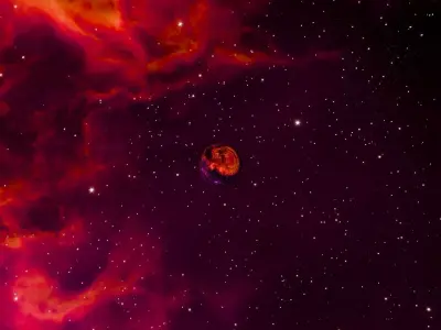 The Burning Sovereign Nebula HDRI 16k seamless 3D model