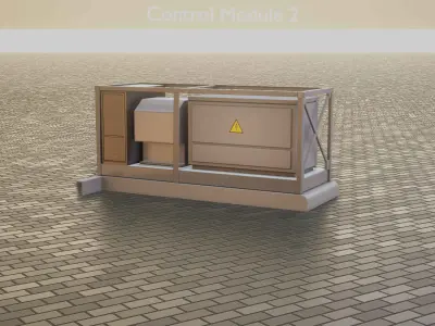 Power Storage Container Control Module 2 Low-poly 3D model