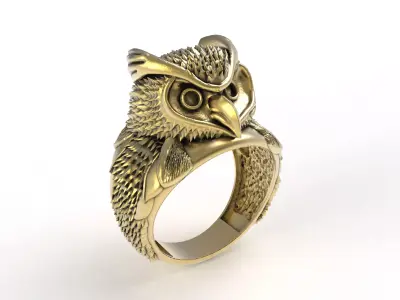 OWL Hip Hop Ring 3D print model