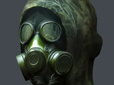 Helmet 3d model military combat Military Low-pol Low-poly 3D model
