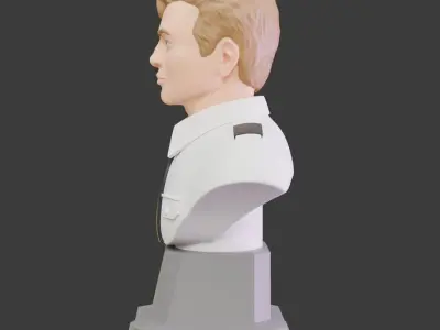 Officer Figure Bust Statue Free 3D print model