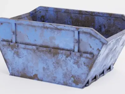 Skip V2 - Worn Industrial Container 3D model
