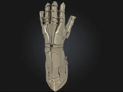 Ornate Gauntlet Decorative Armor Piece 3D model