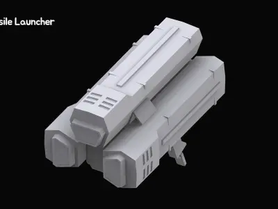 Gundam Earth Federation Heavy Weapons 3D model