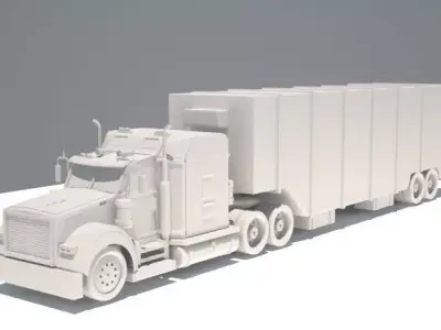 Heavy truck 3D model by nxzart