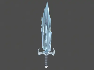 Ice Sword Low-poly 3D model purchase