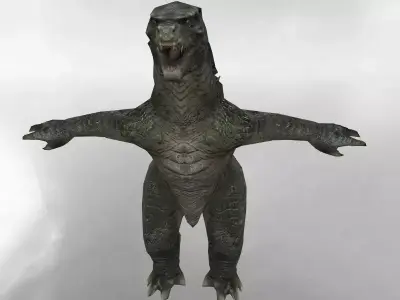 Godzilla Low Poly Free low-poly 3D model
