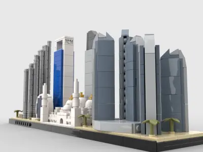 Abu Dhabi Skyline 3D model