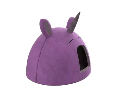 Unicorn Meow Hut Cat Hut Cat Tent Cozy Pink 3D model
