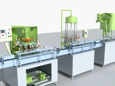 Industrial Equipment 12- Beverage Production Line 3D model