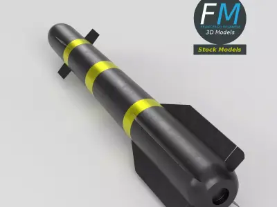 Stylized Anti-Tank Guided Missile 3D model