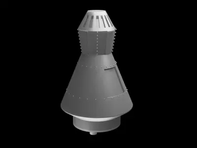 Aurora 7 Spaceship Free low-poly 3D model