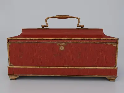 Old Tea Chest Low-poly 3D model