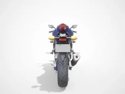 Yamaha R3 motorcycle Low-poly 3D model