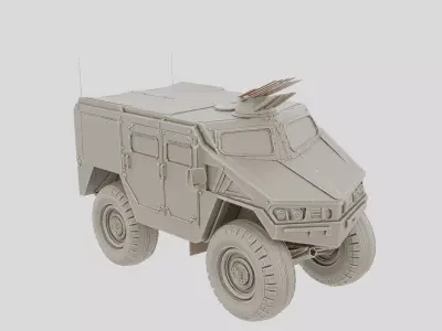 Military Armored Command Vehicle for 3D print 3D model