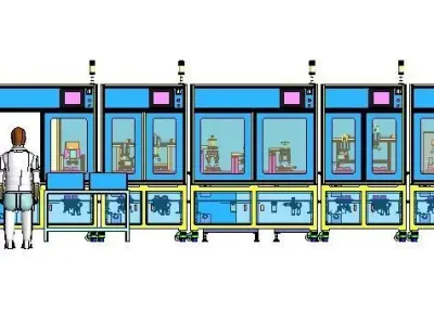 Fully automatic bulb assembly production line 3D model
