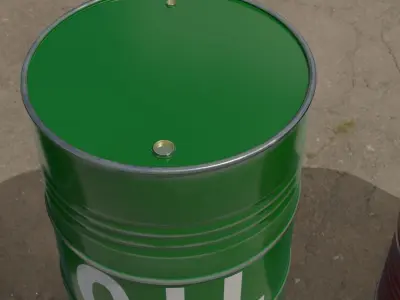 10 Barrel 3D models Low-poly 3D model