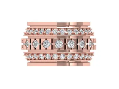 Wedding Art Deco Ring  3D print model