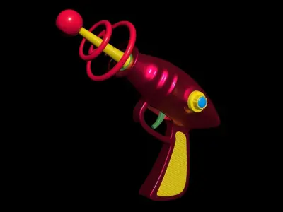 Space gun Low-poly 3D model