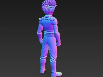 Cybernetic Warrior  Powerful Anime Character 3D Print Model 3D model