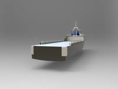 yacht support vessel 3D model