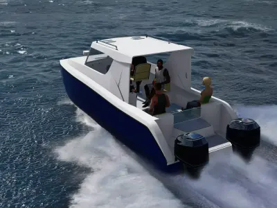 Boat Catamaran  3D model