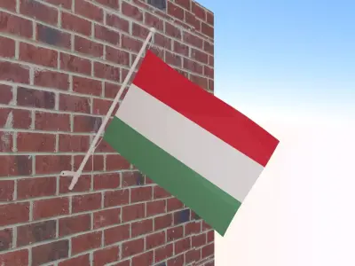 Flag of Hungary 3D model