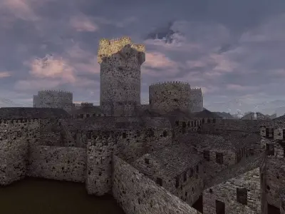 Medieval Castle 3D model 9