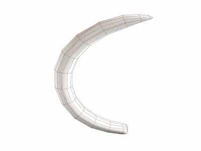 Boar Tusk - Game Ready Low-poly 3D model