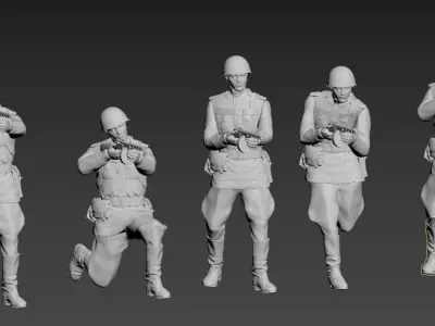 Russian soldiers 3D print model purchase