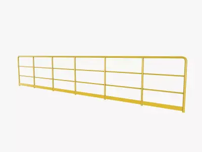 Industrial Railing Low-poly 3D model purchase