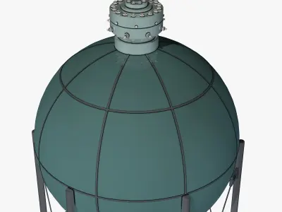 Industrial Storage Spherical Tank 3D model