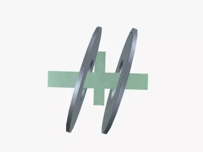 Steel Plate Hanging Stand Low-poly 3D model